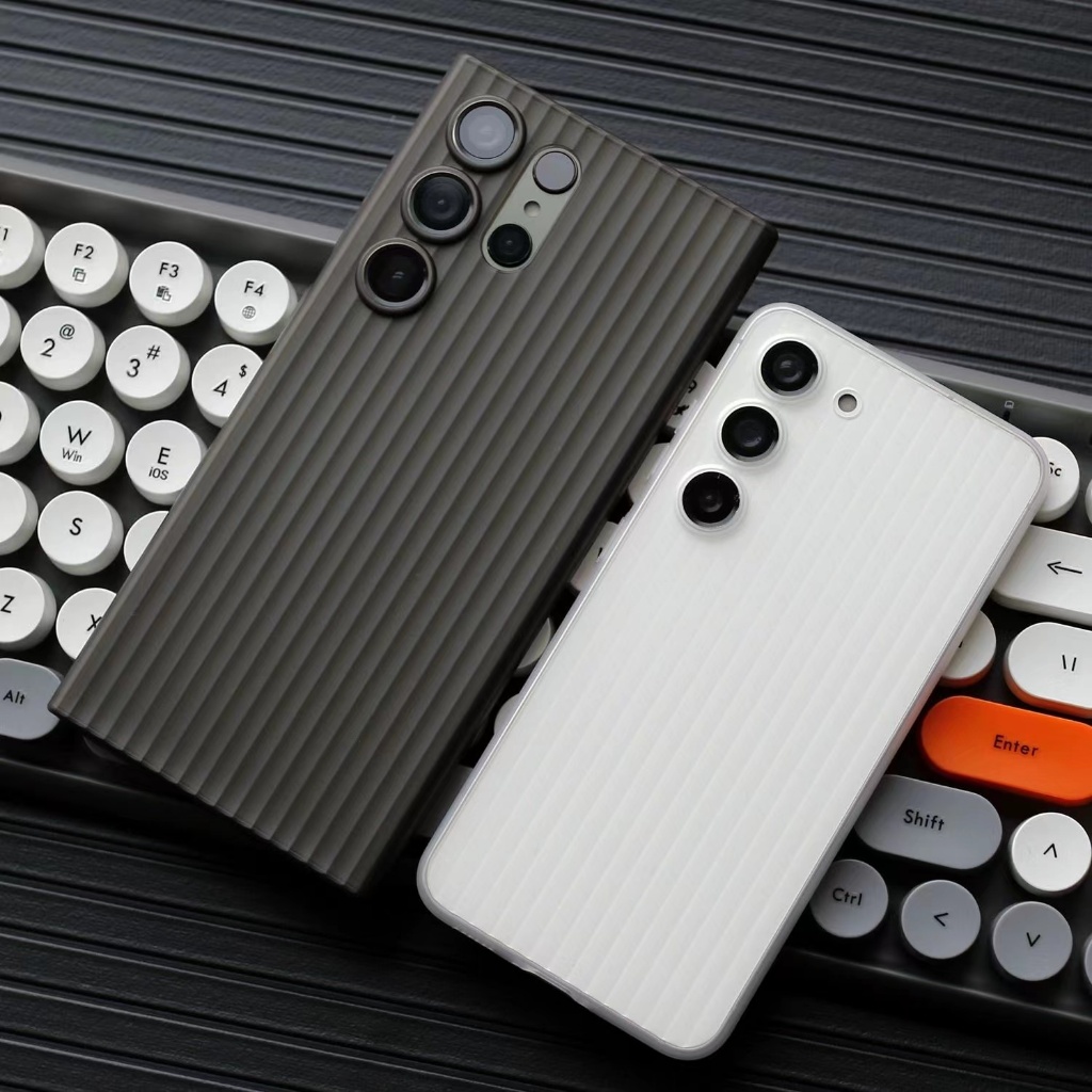เคสโทรศัพท์มือถือ ผิวด้าน โปร่งแสง บางมาก กันกระแทก กันแสง สีเหลือง สําหรับ Samsung S24 Ultra S24 Plus S23+ Galaxy S23 Ultra S23 0.3 มม.