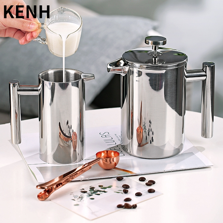 KENH HOUSE French Press กาชงกาแฟ เหยือกชงกาแฟ เฟรนเพรส 350 /600 /800/1000ml เครื่องทำกาแฟ เครื่องทํากาแฟสด