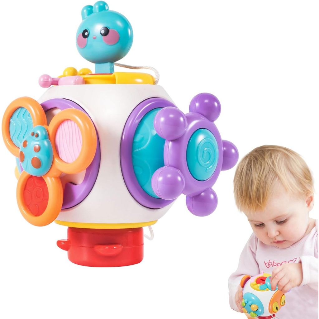 Ibliver ลูกบาศก์ของเล่น เพื่อการเรียนรู้เด็กวัยหัดเดิน 1 2 3 ปี 18-24 เดือน สุ่มสี