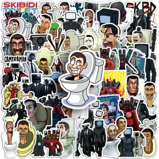 60 ชิ้นตลก Skibidi ห้องน้ํา VS Monitor มนุษย์หมาป่าฆ่าเกมแฟชั่นสติกเกอร์กันน้ําโทรศัพท์แล็ปท็อปสเก็ตบอร์ดสติกเกอร์สร้างสรรค์ Graffiti รถมอเตอร์สติกเกอร์