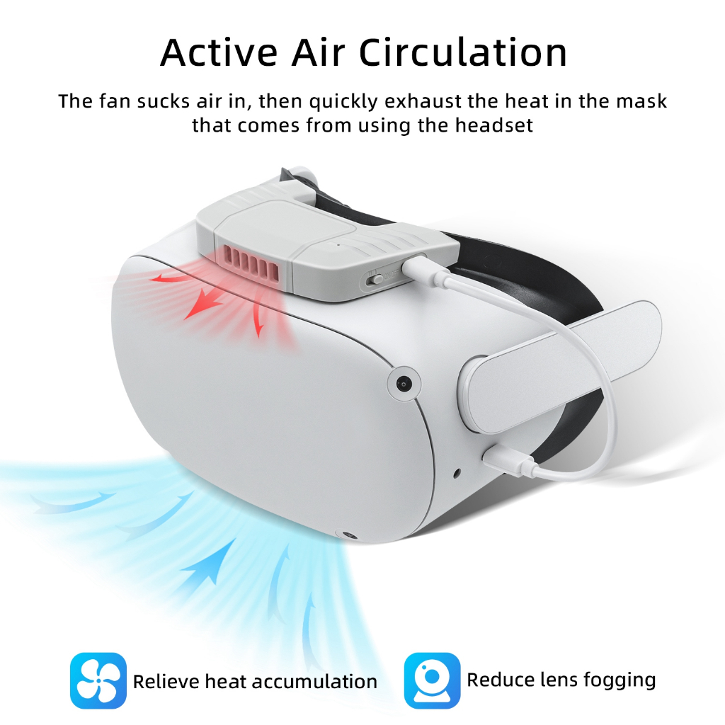 Kjh พัดลมระบายความร้อน สําหรับ Oculus Quest 2
