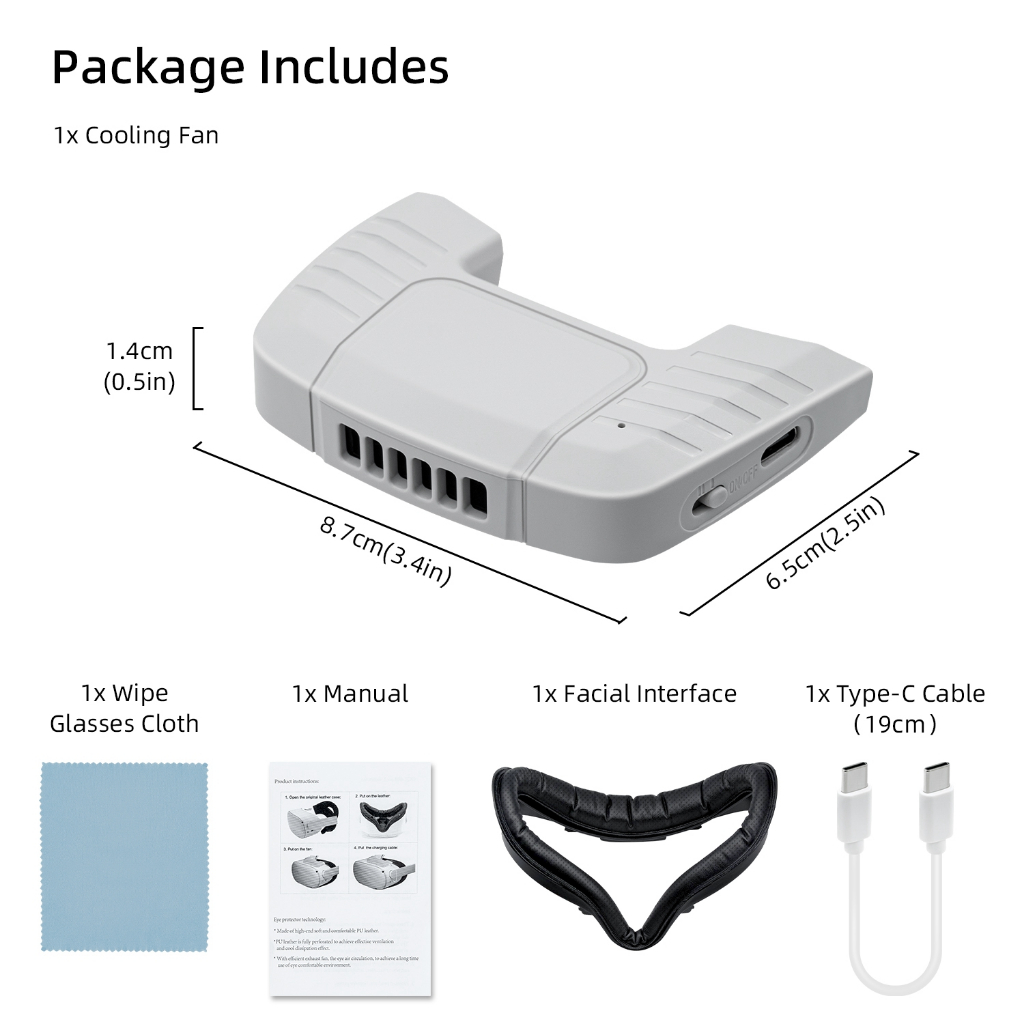 Kjh พัดลมระบายความร้อน สําหรับ Oculus Quest 2