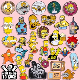 เข็มกลัด รูปการ์ตูน The Simpsons Enamel Pins Funny Bart Simp…