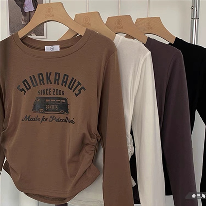 เสื้อยืดแขนสั้นลําลอง คอกลม ผ้าไนล่อน แบบเข้ารูป แฟชั่นฤดูร้อน สําหรับสตรี #8001