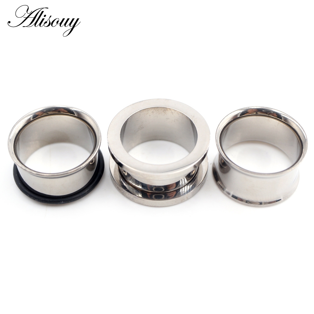 Alisouy 1 ชิ้น 1.6-25 มม. G23 รอกไทเทเนียม คู่ บาน หู เกจ อุโมงค์ ปลั๊ก ยืด ขยาย เนื้อ เจาะ เครื่องประดับร่างกาย