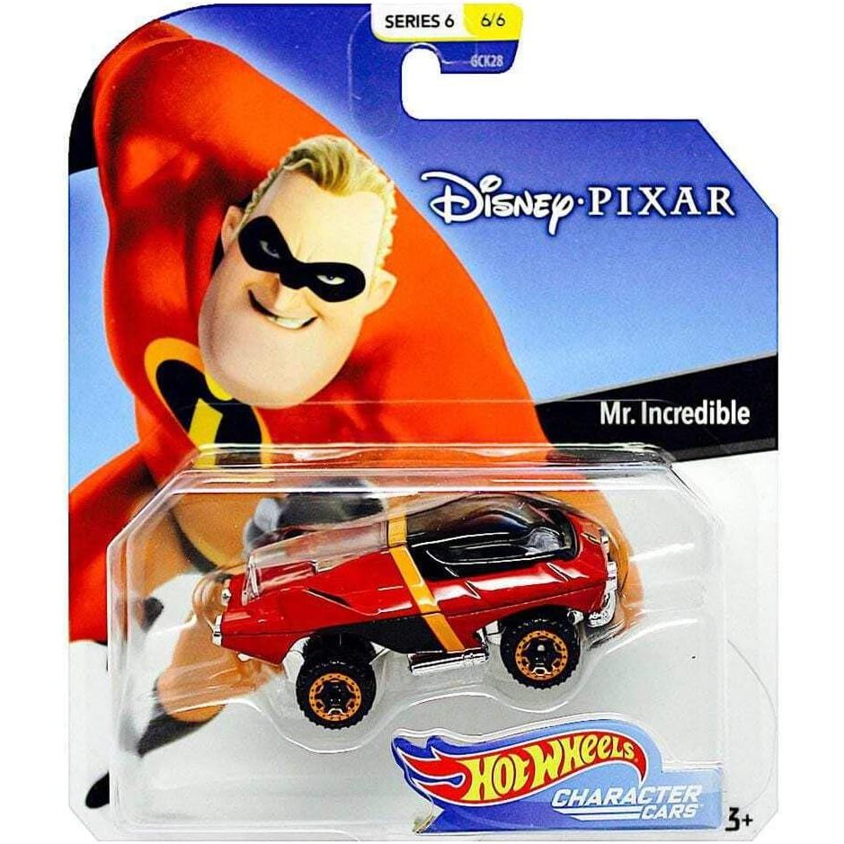 Hot Wheels Character Cars Disney Pixar Mr. Incredible Character Car Series 6 1:64 Scale GGX65 โมเดลรถยนต์ Disney Pixar Mr. โมเดลรถยนต์ สเกล 6 1:64 GGX65