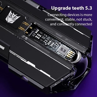 Transformers TF-T01 หูฟังบลูทูธ Bluetooth V5.3 เกมหูฟัง Tws เวลาแฝงต่ำ หูฟังไร้สาย With Mic for Android IOS PC
