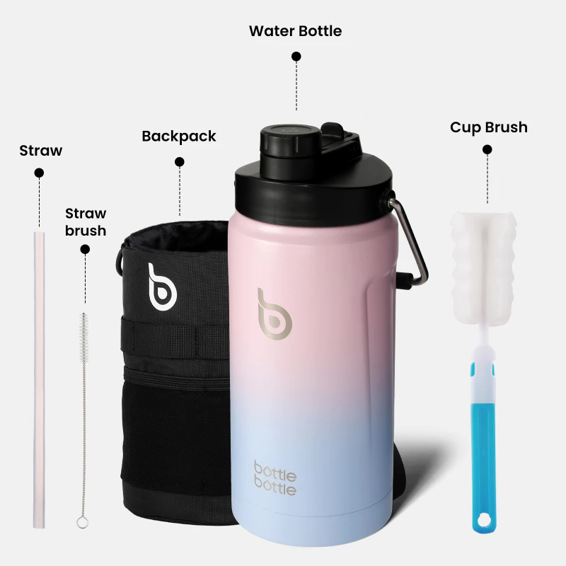 BOTTLE BOTTLE กระบอกน้ํา 2 ลิตร ขวดน้ําเก็บความเย็น กระติกน้ําเก็อุณหภูมิ ขวดน้ําสแตนเลสแบบพกพา ใช้สําหรับการออกกํลังกายกีฬากลางแจ้ง thumbnail 6