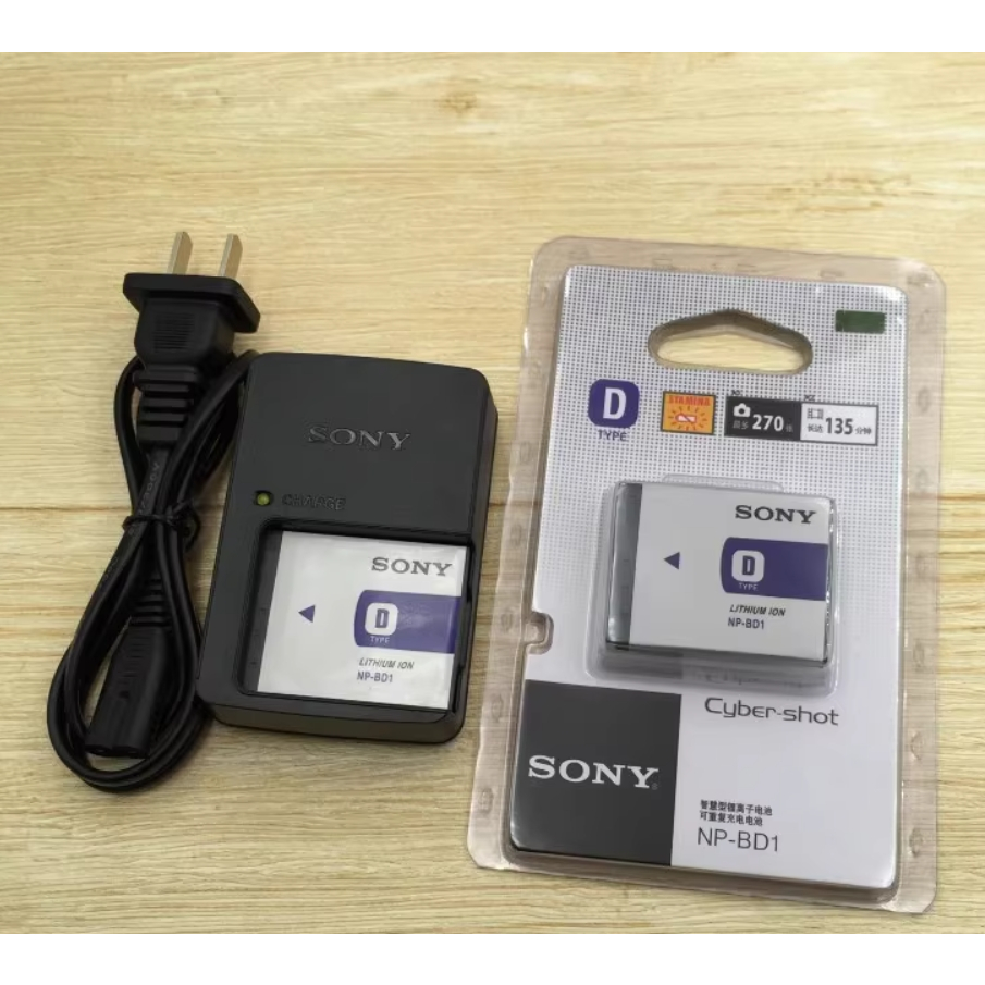 แบตเตอรี่กล้อง พร้อมที่ชาร์จ สําหรับ Sony DSC-TX1 T2 T70 T90 T500 T900 NP-BD1