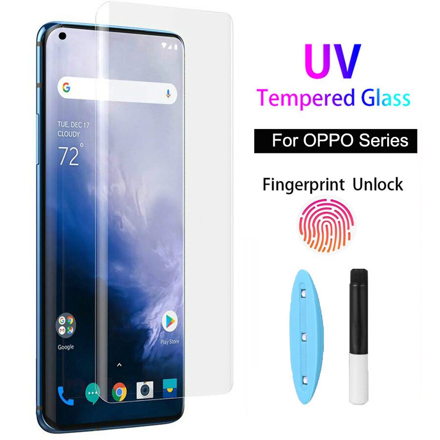 Uv กระจกนิรภัยสําหรับ OPPO Reno 13 12 11 10 Reno 9 Pro Plus Reno 8T 5G ค้นหา X6 X5 X3 Pro ป้องกันหน้าจอฟิล์ม