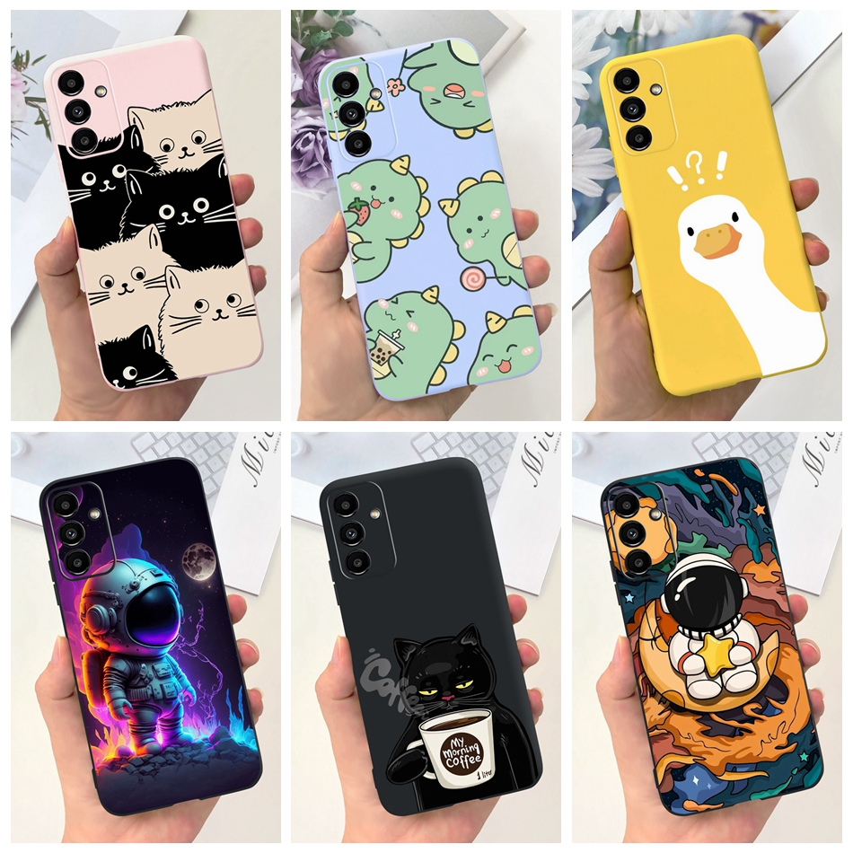 เคสโทรศัพท์มือถือ ซิลิโคนนุ่ม ลายการ์ตูนเป็ด นักบินอวกาศ แมว ไดโนเสาร์น่ารัก สําหรับ Samsung Galaxy A04S A04S A 04S SM-A047F