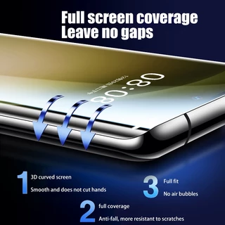 หน้าจอโค้งคลุมทั้งหมดฟิล์มเซรามิคสําหรับ Samsung Galaxy S26 S25 S24 S23 S22 S21 S20 หมายเหตุ 20 Ultra 10 Plus S26+ S25 + กาวเต็มหน้าจอ Protector ไม่ใช่กระจก