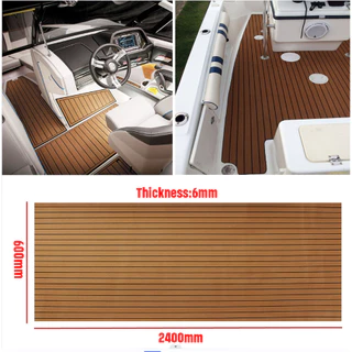 2400*600*6mmไม้สักเทียม EVA Foamสําหรับปูพื้นเรือเดินทะเล มีสีต่างๆให้เลือก แผ่นปูลานระเบียงเรือยอร์ชขนาด