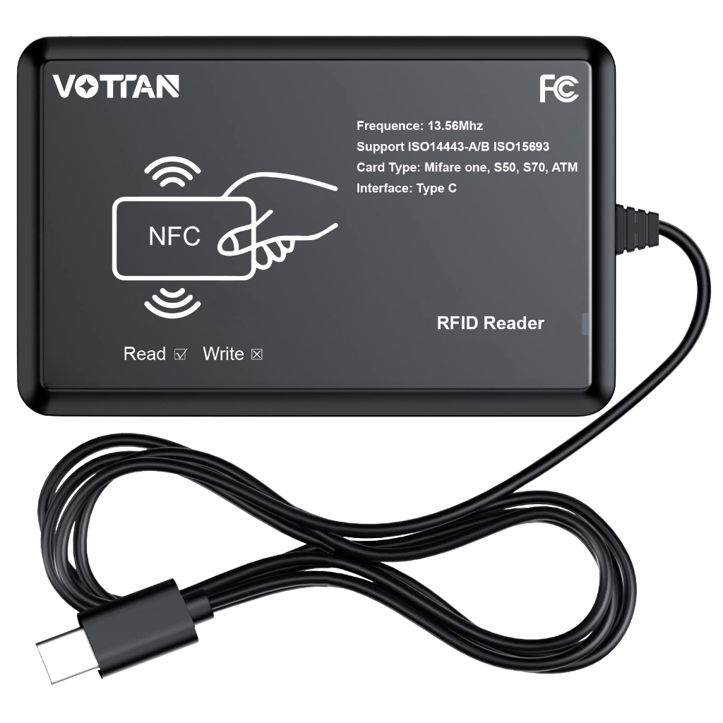 เครื่องอ่านการ์ด RFID 13.56Mhz รองรับโปรโตคอล ISO 14443-A/B การ์ด IC และโปรโตคอล ISO15693 S50 S70 ATM Mifare One สําหรับ Windows Linux