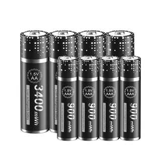 Palo เครื่องชาร์จแบตเตอรี่ลิเธียม AA AAA Li-ion 4 ช่อง USB ชาร์จ 1.5V ถ่านชาร์จ