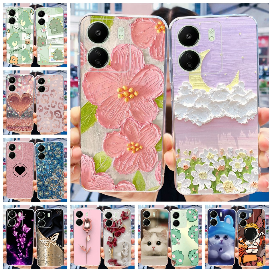 เคสโทรศัพท์ซิลิโคน TPU แบบนิ่ม พิมพ์ลายน่ารัก สําหรับ Xiaomi Redmi 13C 2023 Redmi13C 13 C 4G