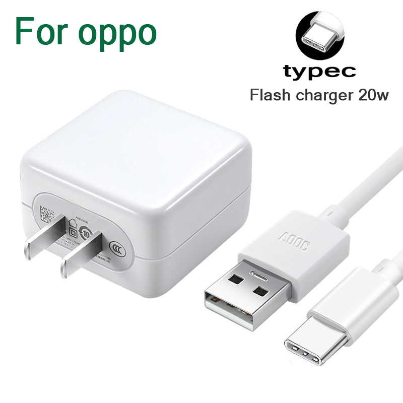 สายชาร์จ oppo typec ชาร์จเร็ว Vooc 4.0 type C หัวชาร์จ 1.0 ม. 2 ม. 20W 5V 4A รับประกันหนึ่งปี C type
