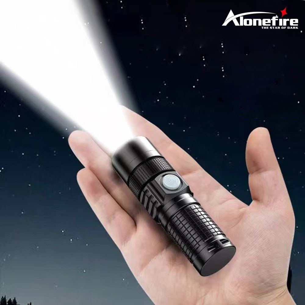 Alonefire X50 ไฟฉาย LED P200 ซูมได้ 3 โหมด ขนาดเล็ก แบบพกพา สําหรับตั้งแคมป์