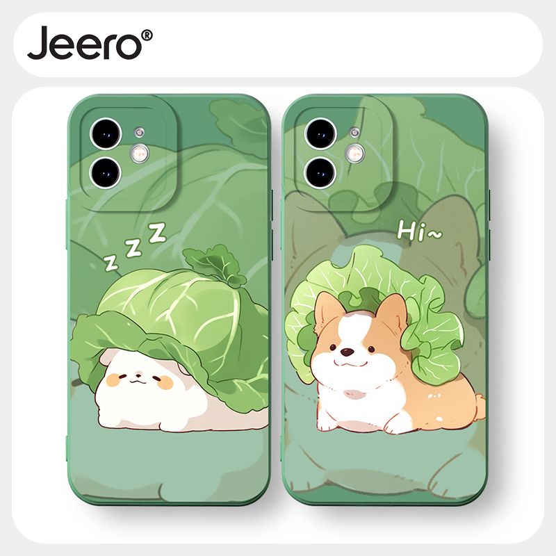 Jeero เคสคู่ เคสไอโฟน คู่รัก กันกระแทกซิลิโคนนุ่มการ์ตูนน่ารักตลก เคสโทรศัพท์ Compatible for iPhone 16 15 14 13 12 11 Pro Max SE 2020 X XR XS 8 7 6 6S Plus พลัส XYAB130