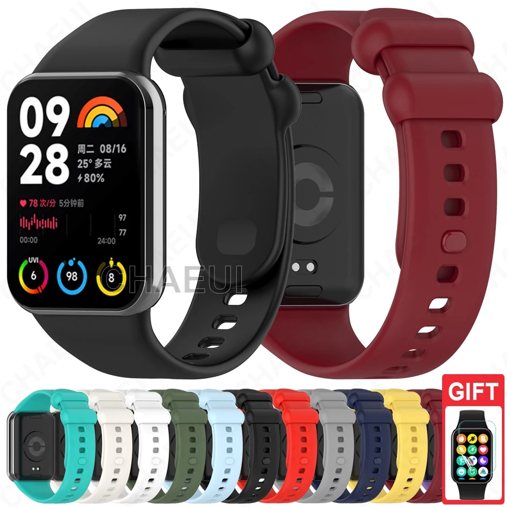 สร้อยข้อมือสายรัดซิลิโคนเปลี่ยนอุปกรณ์เสริมระบายอากาศสําหรับ Xiaomi Smart Band 8 9 10 Pro / Redmi Watch 6 5 4