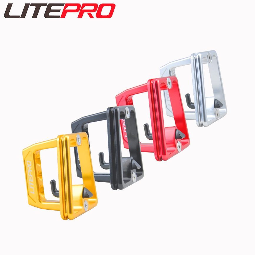 Litepro BMX แผ่นรองจมูกจักรยาน แบบพับได้ พร้อมสกรู 3 รู สําหรับ Dahon Fnhon Bike