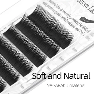 NAGARAKU ขนตาปลอม แบบงอน โค้งทรง J ความหนา 0.10 ขนาด 5, 6, 7 มม. สีดำ สำหรับแต่งหน้า