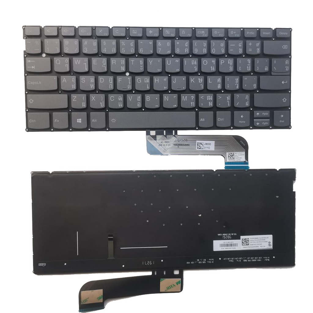 Thai Keyboard คีย์บอร์ด For Lenovo YOGA S730-13IWL S73013iML IdeaPad 730S QWERTY LED BACKLIT
