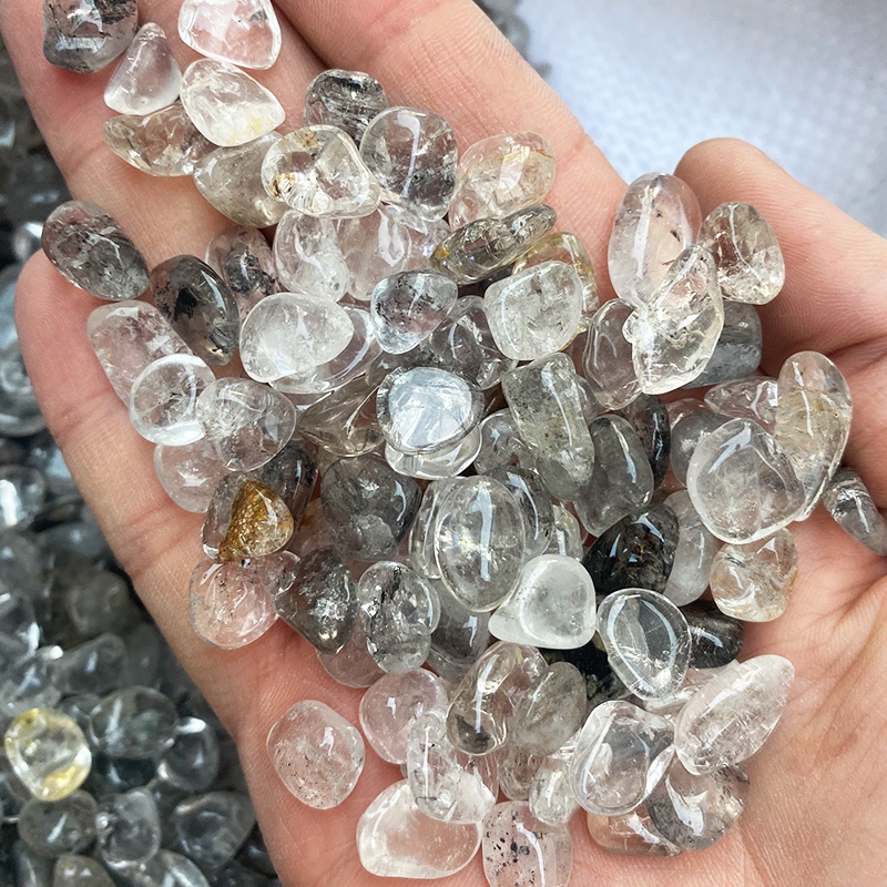 100กรัม/แพ็คธรรมชาติherkimerเพชรชิปrockควอตซ์คริสตัลriki Healingเครื่องประดับDegaussingหินEnergyอัญมณีตกแต่งบ้าน