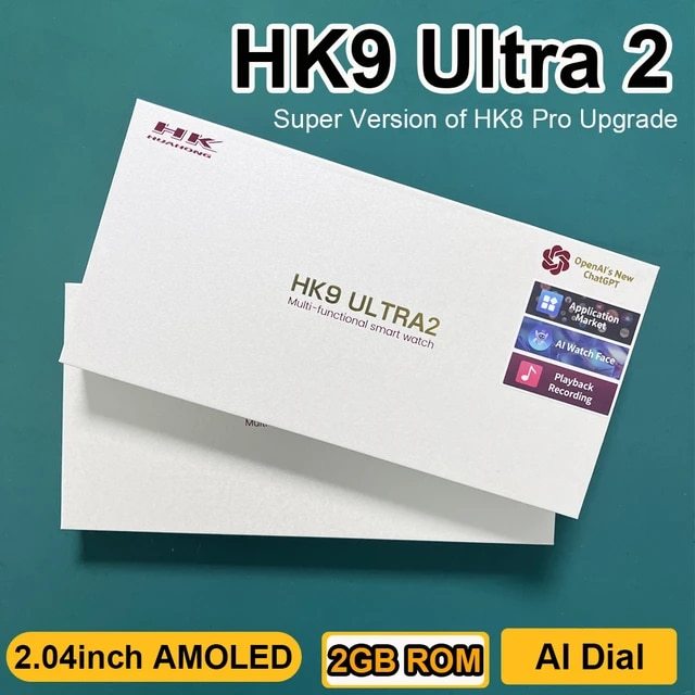 Hk9 Ultra 2 AMOLED สมาร์ทวอทช์ HK8 อัพเกรด ChatGPT NFC 2GB ROM ไดนามิก Island Ai สําหรับผู้ชาย