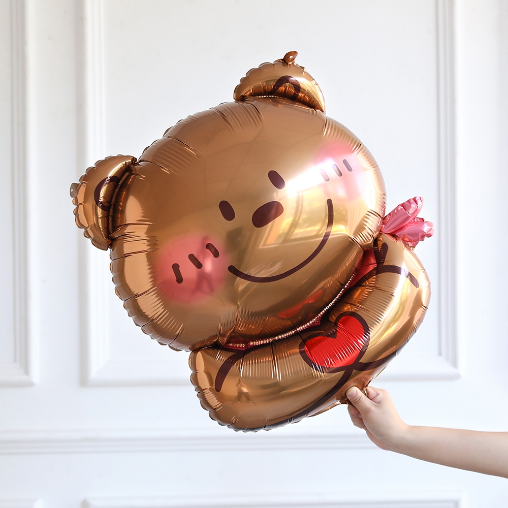 ลูกโป่งฟิล์มอลูมิเนียม รูปหมี เห็ด ลูกศร หัวใจ ขนาดใหญ่ สําหรับตกแต่งงานแต่งงาน วันวาเลนไทน์ - รูปที่ 6
