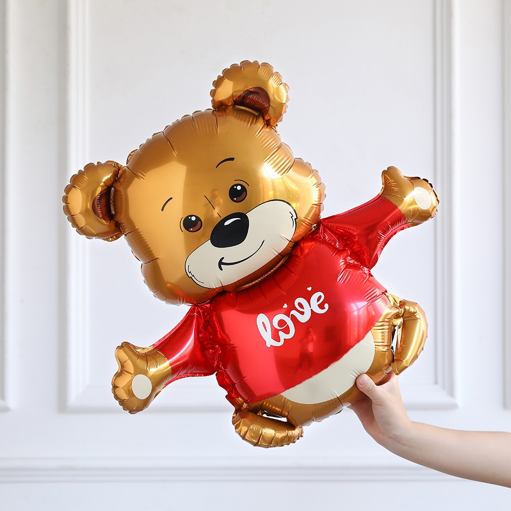 ลูกโป่งฟิล์มอลูมิเนียม รูปหมี เห็ด ลูกศร หัวใจ ขนาดใหญ่ สําหรับตกแต่งงานแต่งงาน วันวาเลนไทน์ - รูปที่ 5
