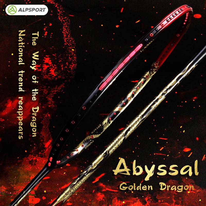 Alp QY 4U สูงสุด 38LBS Golden Dragon รูปแบบ T1100 ไม ้ แบดมินตันคุณภาพสูง Ng สําหรับ Professional ขั ้ นสูงผู ้ เล ่ นติดตั ้ ง Strings Reket Rsl Yonex Liling ALPSPORT QY Racquet