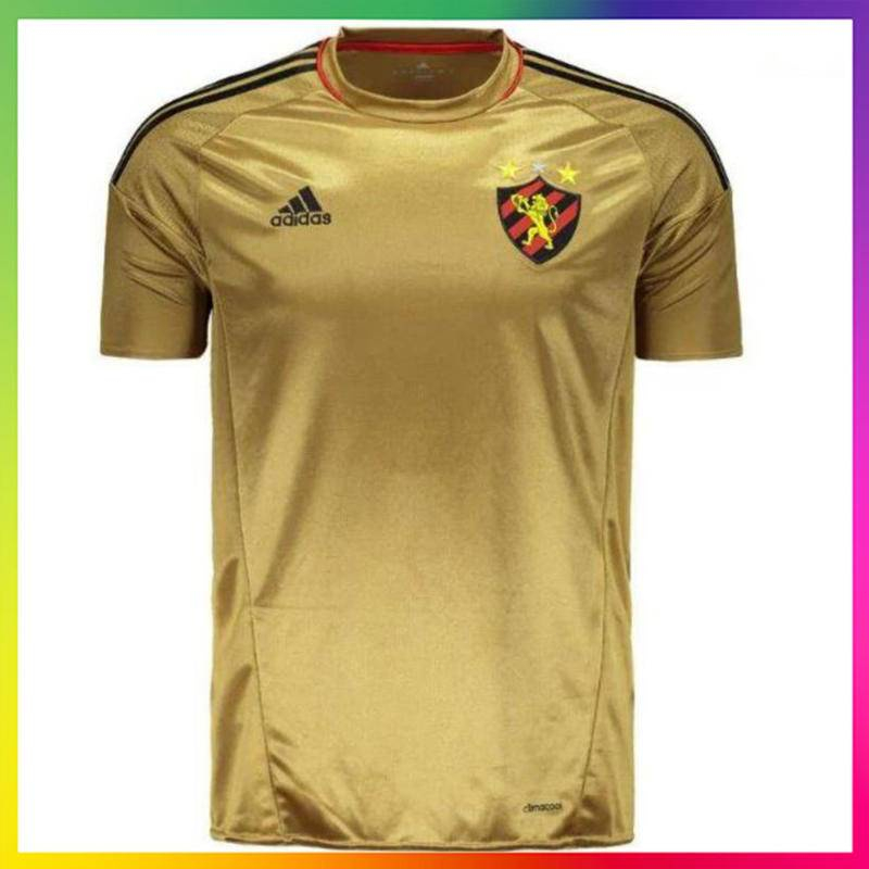 เสื้อกีฬาแขนสั้น ลายทีม Recife Third Away Jersey 1:1 LXF สีทอง สไตล์เรโทร 2016