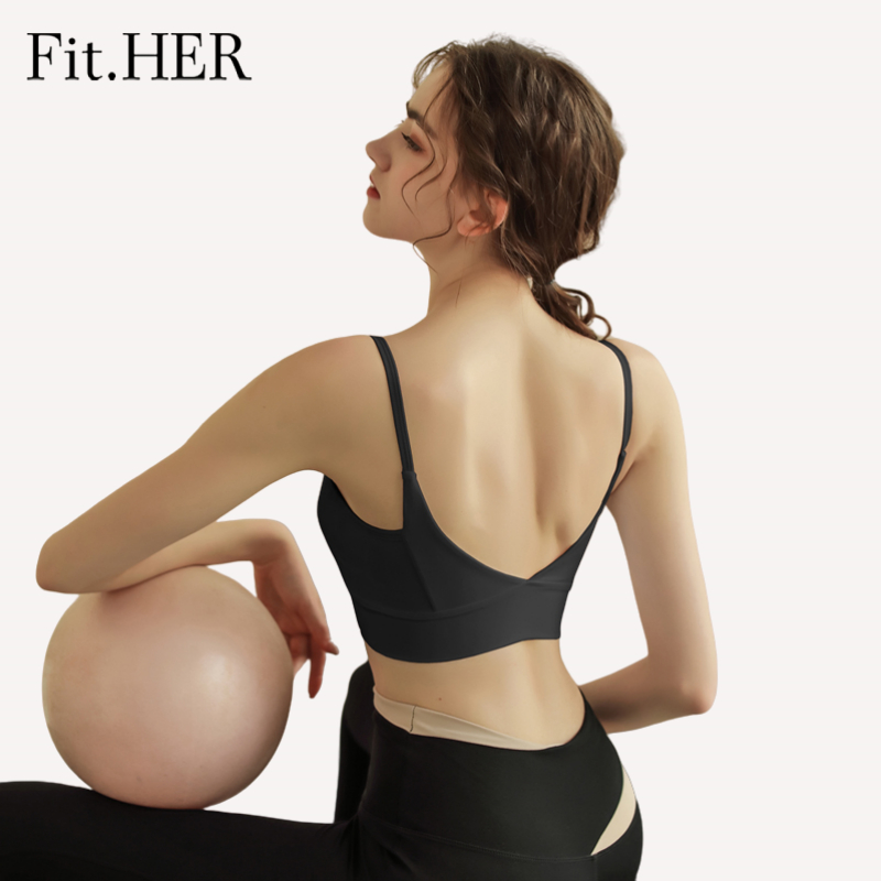 Fit HER ชุดชั้นใน สวยงาม รวบรวมด้านหลัง กีฬา เสื้อกล้าม ชุดชั้นใน หญิง ฤดูร้อน สลิง โยคะ วิ่ง ฟิตเนส เสื้อผ้ากีฬา ชุดชั้นใน หญิง