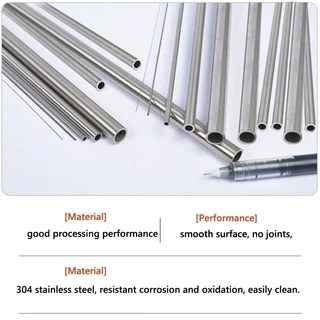 1-10pcs 304 stainless steel round capillary 250mm 500mm long seamless straight tube