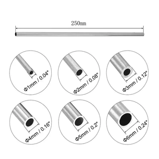 1-10pcs 304 stainless steel round capillary 250mm 500mm long seamless straight tube