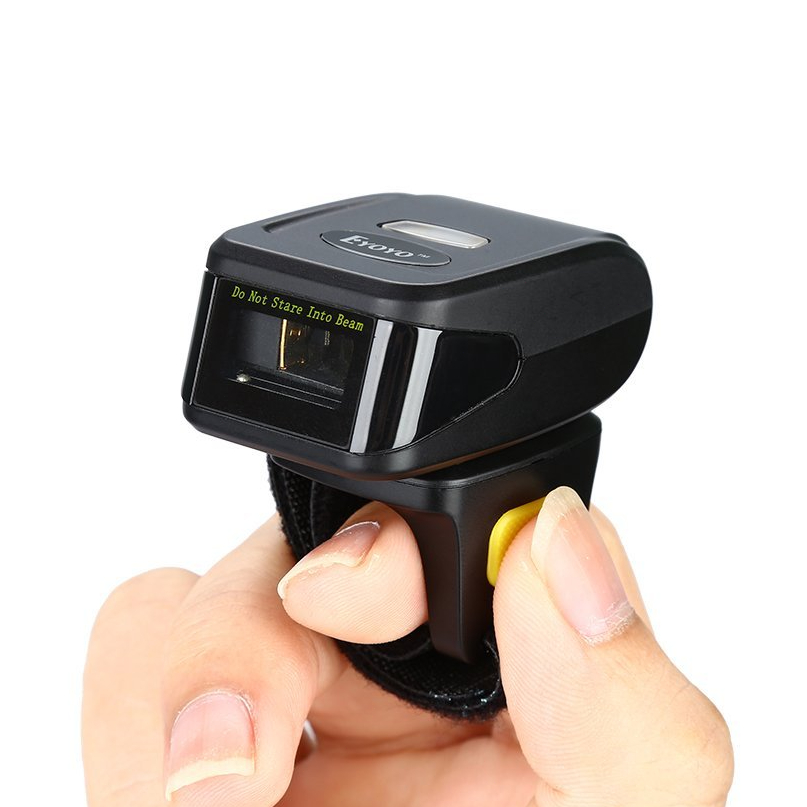 Eyoyo เครื่องสแกนบาร์โค้ดไร้สาย 1D ผ่านฟังก์ชั่นบลูทูธ และบาร์โค้ดเชื่อมต่อไร้สาย 2.4GHz QR ทํางานร่