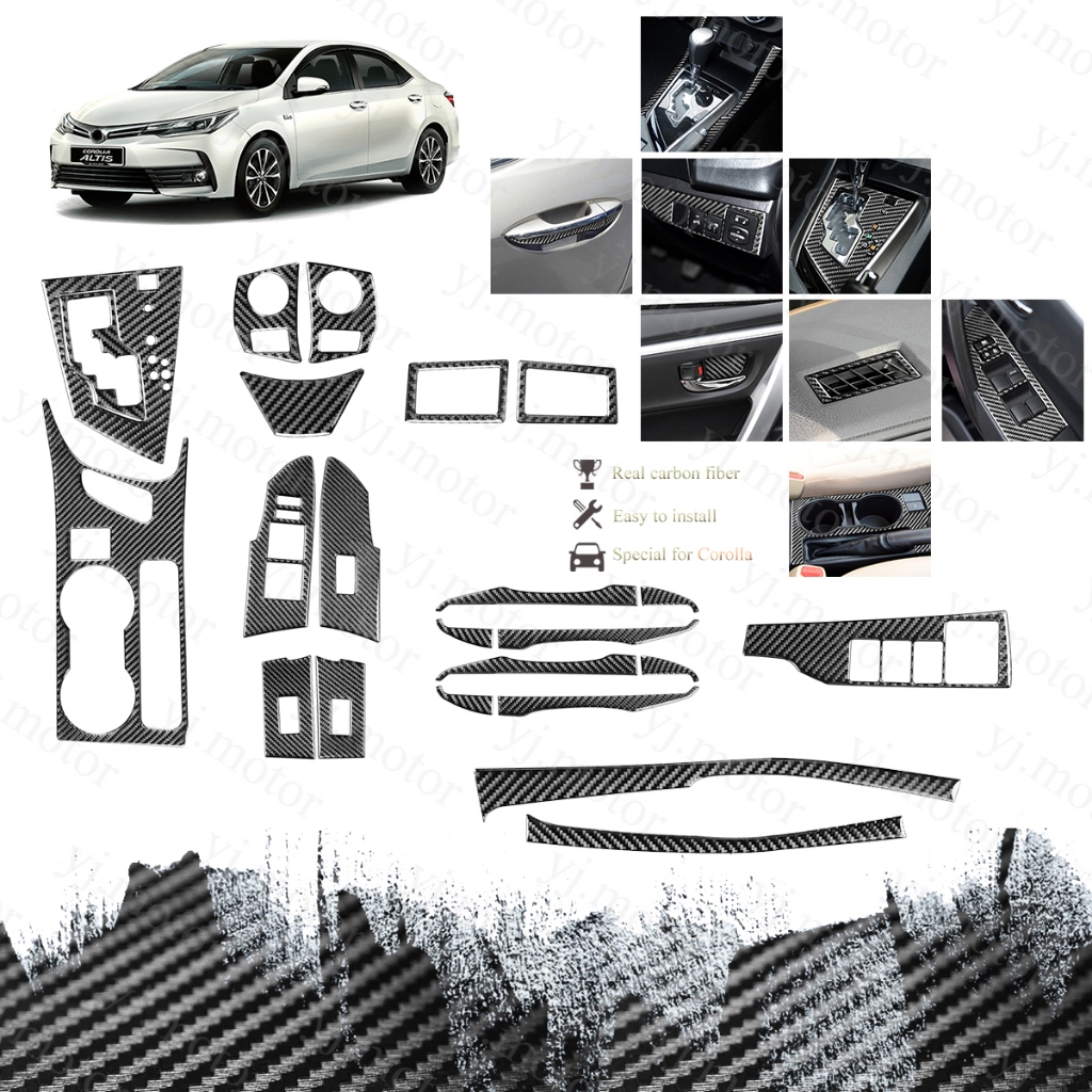 สติกเกอร์ฟิล์มคาร์บอนไฟเบอร์ สีดํา สําหรับติดตกแต่งภายในรถยนต์ Honda Civic 8th Gen 2004-2011