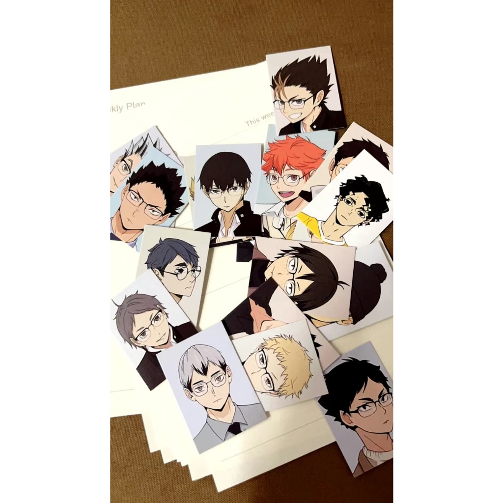 วอลเลย์บอลบอย 3 ซม. ID Photo Haikyuu Photocard Ins สไตล์ Lone Claw บด Hyuga Shoyo Kageyama Toruo Kawaizumi Tadashi Yamaguchi