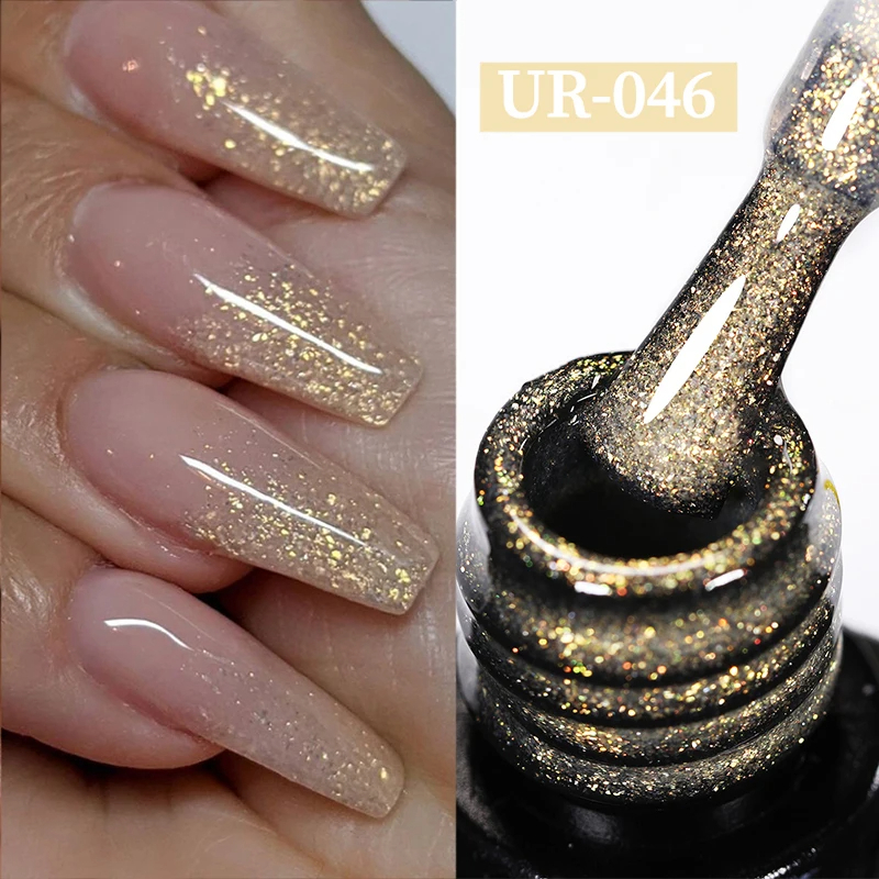 Ur Sugar สีเจลกากเพชร สีแฟลช ลโฮโลแกรม 7.5ml