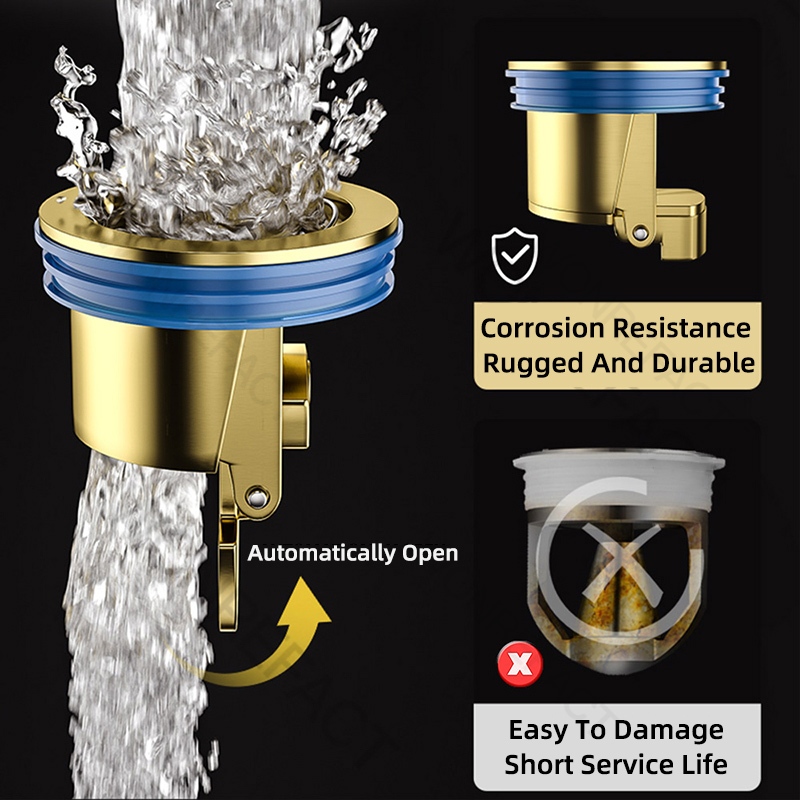 แกนท่อระบายน้ําทองเหลือง ขนาดใหญ่ กันแมลง ระบายน้ําเร็ว สําหรับห้องน้ํา - รูปที่ 2