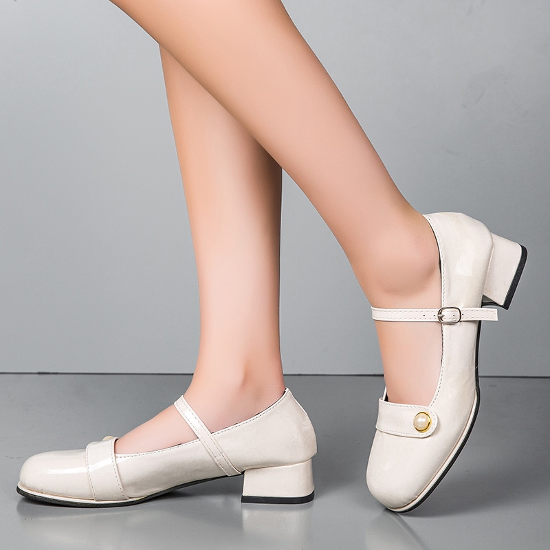 ✨ พร้อมส่ง ✨ รองเท้าแมรี่ ส้นหนา - รูปที่ 4