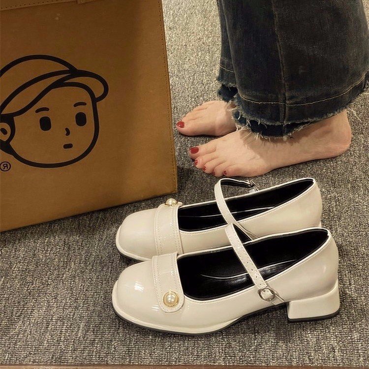 【จัดส่งด่วน】Mary Janes รองเท้าแมรี่เจน ส้นใส่สบาย เดินง่าย