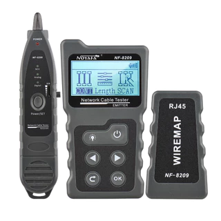 Noyafa NF-8209 Network Cable Tester Intelligent Cable Tracker POE Tester Cable Continuity Checking DC Power and Switch Loop-Back Test PoE Detector