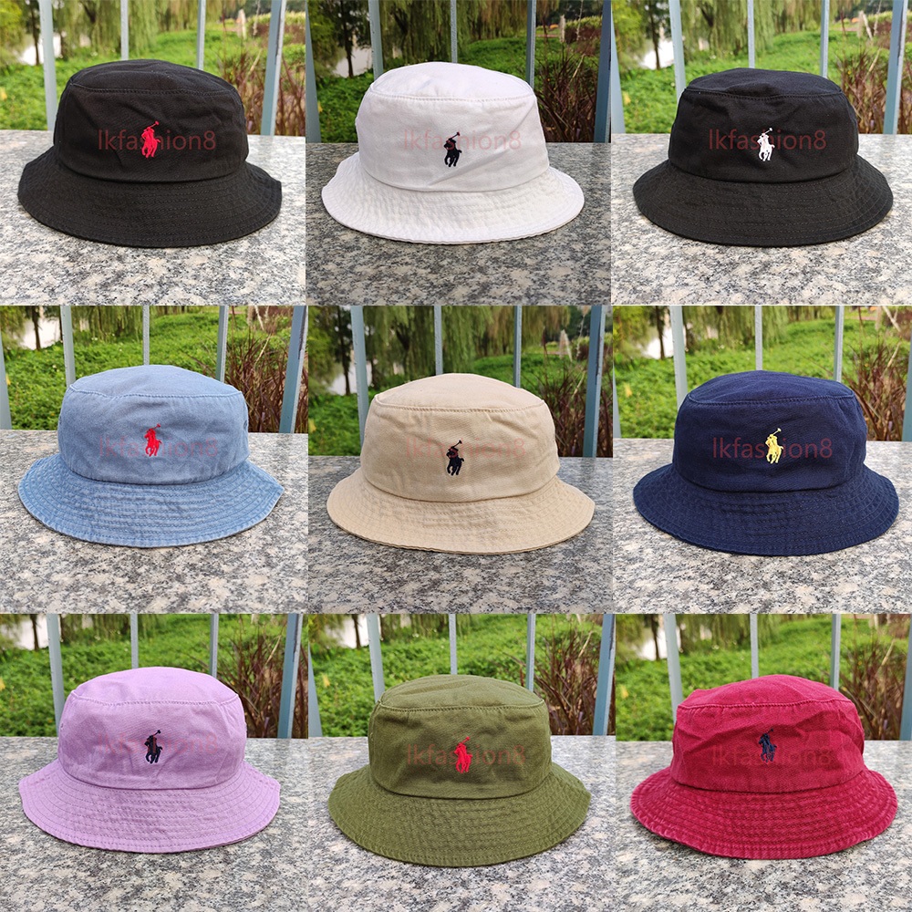Classic RL PL Small Pony Bucket hat Cap Cotton Stocked Gift Collection Rare Wear Beach