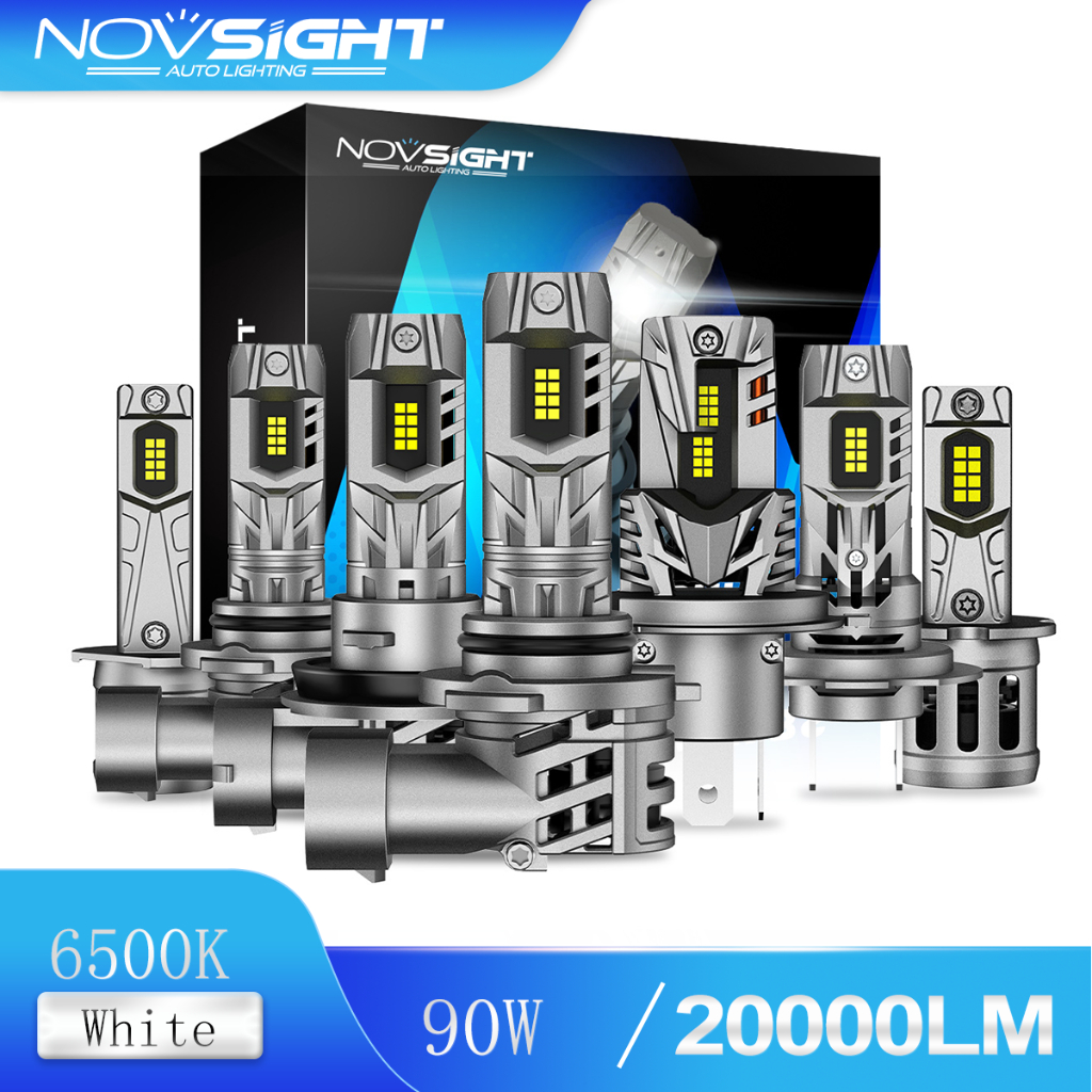 Novsight N63 H4 H7 H11 9005 9006 H1 H3 ไฟหน้ารถ LED 90 W 6500 K 20000lm หมอก