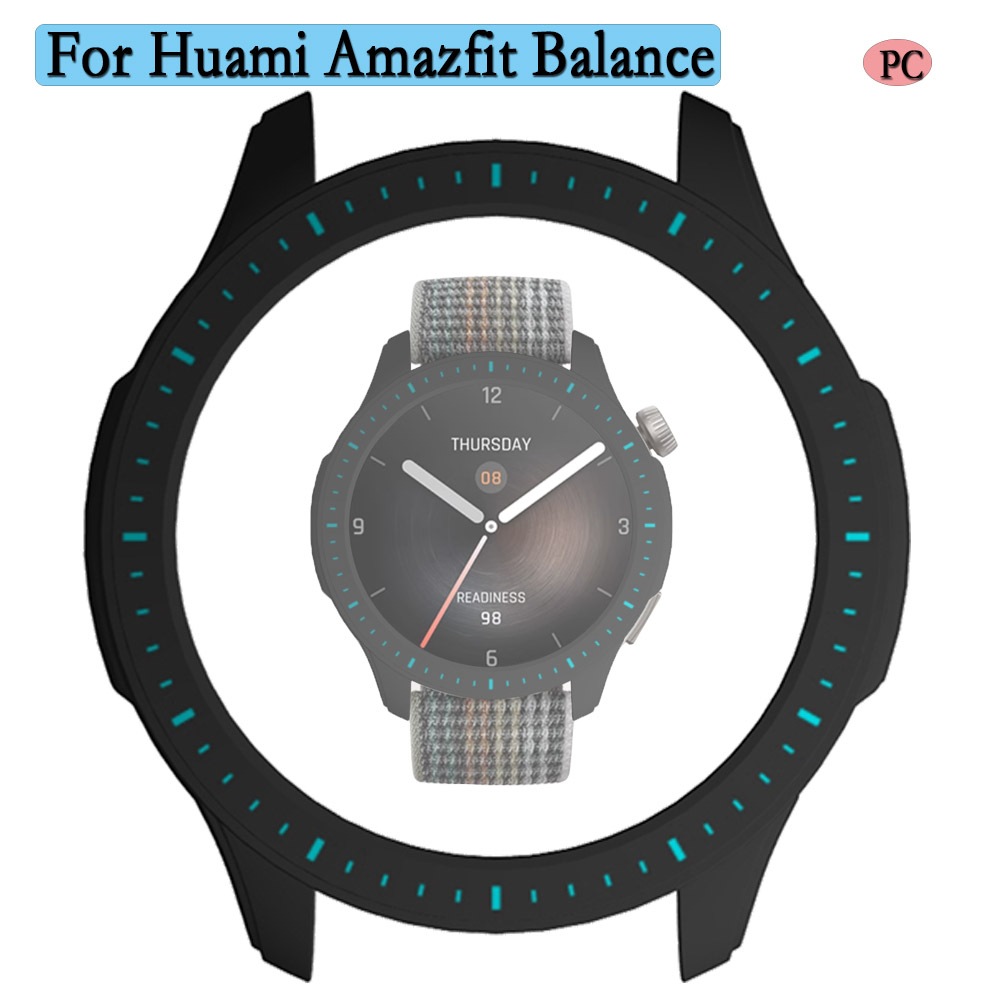 เคสป้องกัน แบบกลวง สําหรับ Huami Amazfit Balance ฝาครอบพีซี ที่ทนทาน พร้อมสเกล กรอบที่มีสีสัน เคสเบาพิเศษ