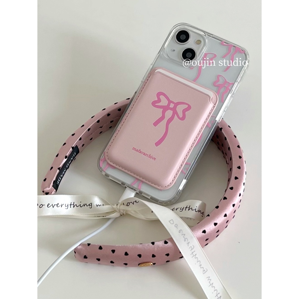 Ns Niche เคสป้องกันโทรศัพท์มือถือหนัง แม่เหล็ก ไร้สาย มีช่องใส่บัตร สําหรับ 15promax 13pro 14promax 11 12 14 x xr 12mini