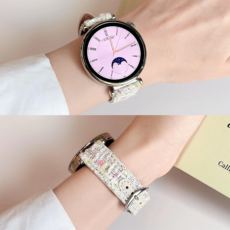 สายนาฬิกาข้อมือหนัง ผ้าวูล สไตล์คลาสสิก อุปกรณ์เสริม สําหรับ Samsung Galaxy Watch 4 5 6 Watch5 Pro Watch6 Watch4 Classic 42 มม. 46 มม. 40 มม. 44 มม. 43 มม. 47 มม.