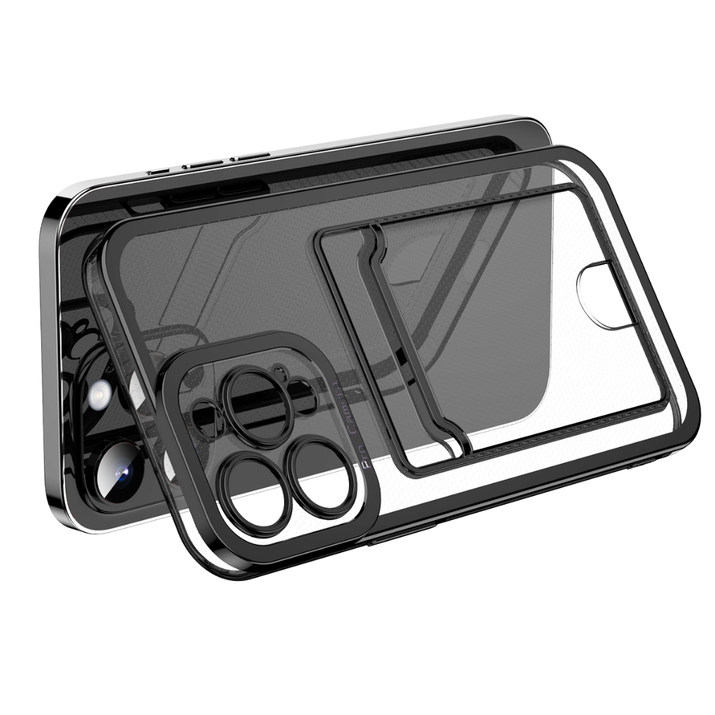 ชุบช่องใส่การ์ด Soft TPU สําหรับ iPhone 16 15 14 13 Pro Max 15 Plus 11 12 Pro Max โปร่งใสโทรศัพท์ปกหลัง